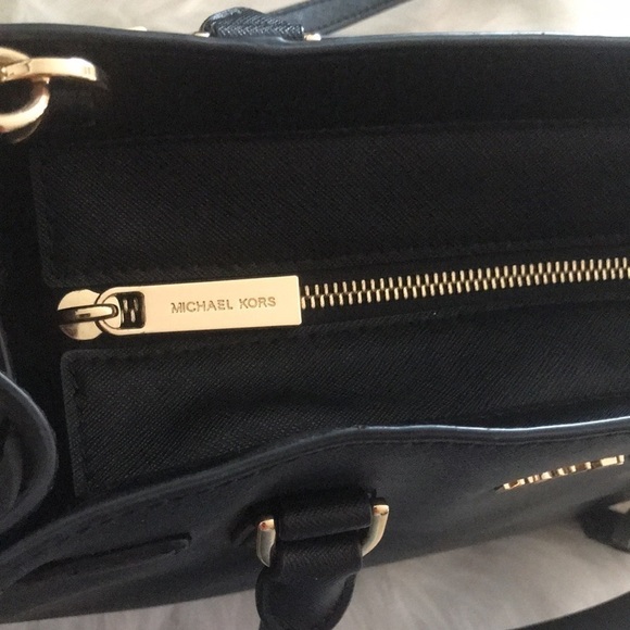 Michael Kors Dillon Saffiano Leather Satchel - Black - Picture 13 of 16